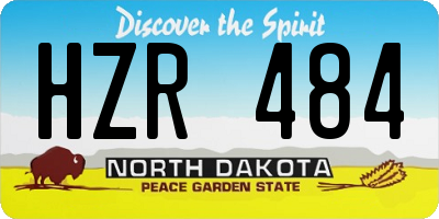 ND license plate HZR484