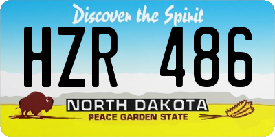 ND license plate HZR486