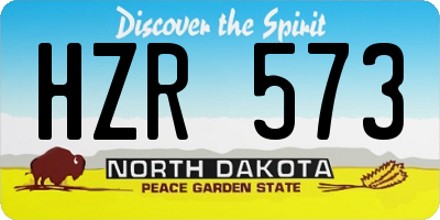 ND license plate HZR573