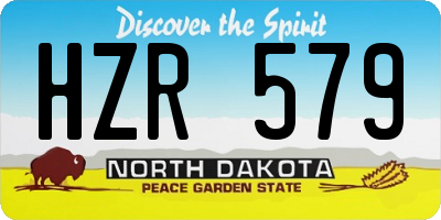 ND license plate HZR579