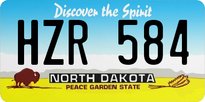 ND license plate HZR584