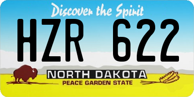 ND license plate HZR622