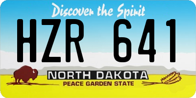 ND license plate HZR641