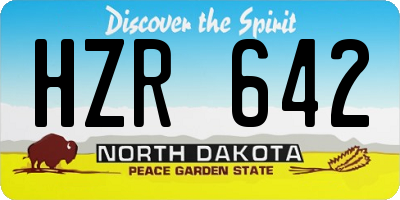 ND license plate HZR642
