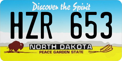 ND license plate HZR653