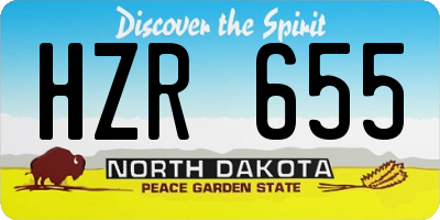 ND license plate HZR655