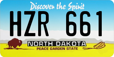 ND license plate HZR661