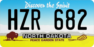 ND license plate HZR682
