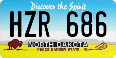 ND license plate HZR686
