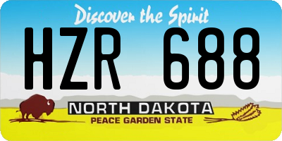 ND license plate HZR688