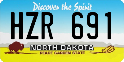 ND license plate HZR691