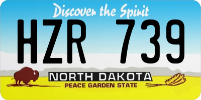 ND license plate HZR739
