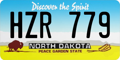 ND license plate HZR779