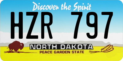ND license plate HZR797