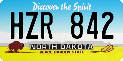ND license plate HZR842