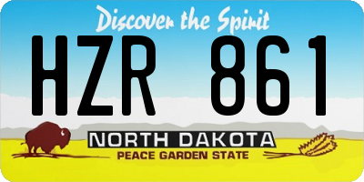 ND license plate HZR861