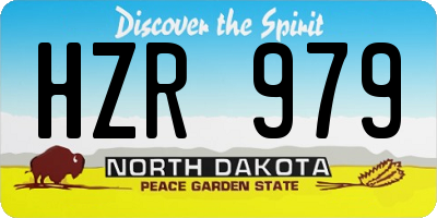 ND license plate HZR979