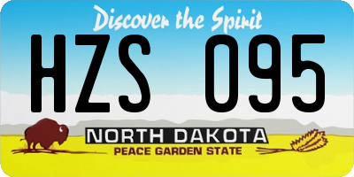 ND license plate HZS095