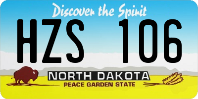 ND license plate HZS106