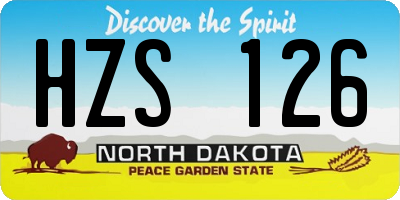 ND license plate HZS126