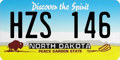 ND license plate HZS146