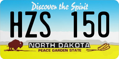 ND license plate HZS150