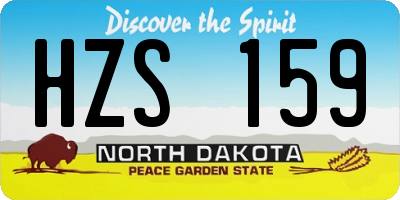 ND license plate HZS159