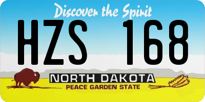 ND license plate HZS168