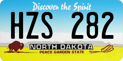 ND license plate HZS282