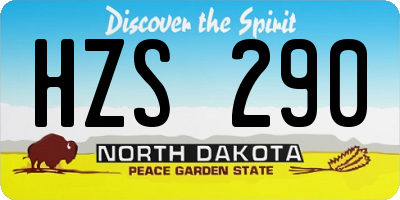 ND license plate HZS290