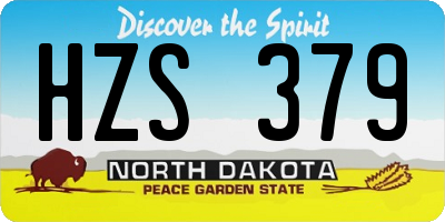 ND license plate HZS379