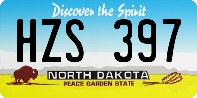 ND license plate HZS397