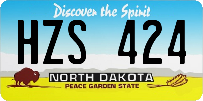 ND license plate HZS424