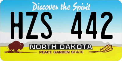 ND license plate HZS442