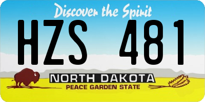ND license plate HZS481