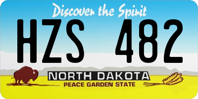 ND license plate HZS482