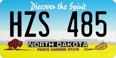 ND license plate HZS485