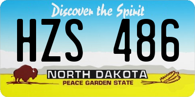 ND license plate HZS486