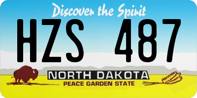 ND license plate HZS487