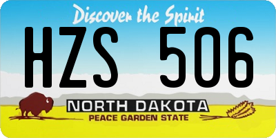 ND license plate HZS506