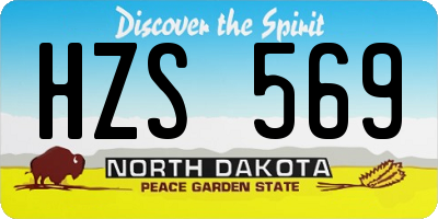 ND license plate HZS569