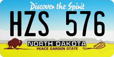 ND license plate HZS576