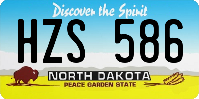 ND license plate HZS586