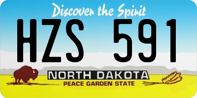 ND license plate HZS591