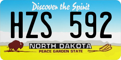ND license plate HZS592