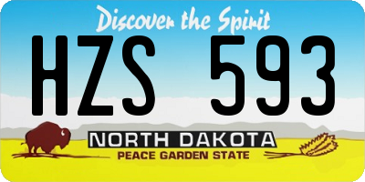 ND license plate HZS593