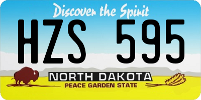 ND license plate HZS595