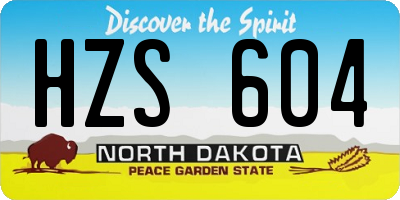 ND license plate HZS604