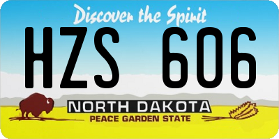 ND license plate HZS606