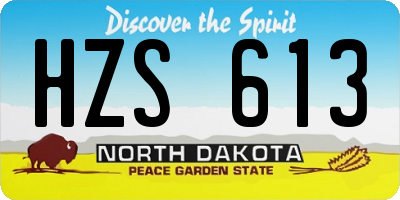 ND license plate HZS613